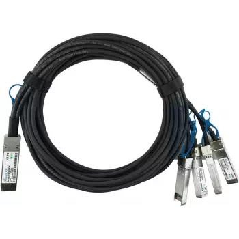 BlueOptics QNAP CAB-DAC1M-Q28B4 BlueLAN Passives 100GBASE-CR4 QSFP28 su 4x25GBASE-CR SFP28 Direct Attach Breakout Cavo, 1 m, nero
