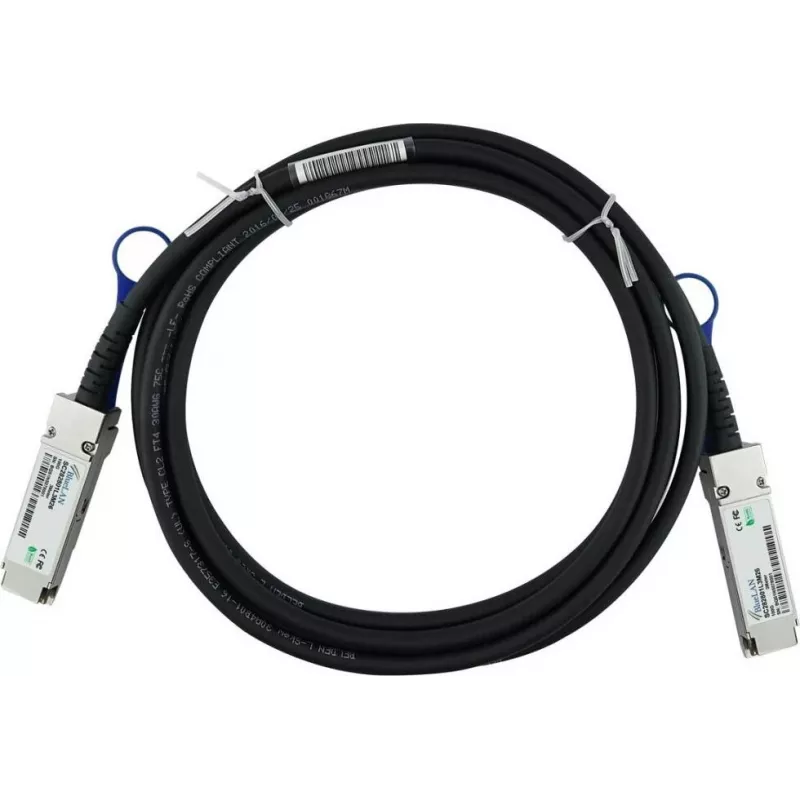 BlueOptics Extreme Networks EQPC1HPC030C0100 BlueLAN QSFP28 Direct Attach Cable, 100GBASE-CR4, 26AWG, 3 Metri