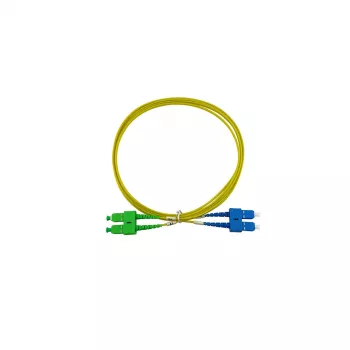 BlueOptics Cavo patch in fibra ottica duplex SC/UPC su SC/APC monomodale 15m blu/verde