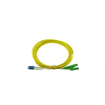 BlueOptics Cavo patch in fibra ottica duplex LC-UPC su E2000-APC monomodale 9/125µm 5m blu/verde