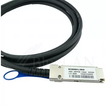 Compatibile Cisco QSFP-100G-CU3M BlueLAN SC282801L3M26 cavo Direct Attach Copper QSFP28, 100GBASE-CR4, InfiniBand EDR, 26AWG, 3 metri (QSFP-100G-CU3M-BL)