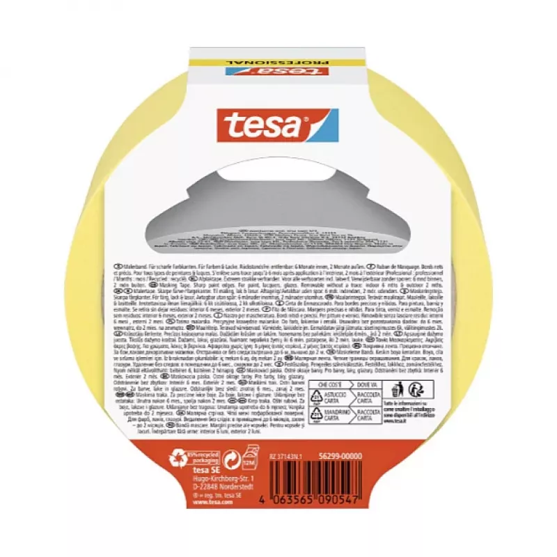 Tesa Professional nastro carta per pittori giallo 50 m x 30 mm 1 rotolo