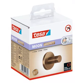 TESA MOON BRONZE gancio per asciugamani adesivo metallo 6 kg