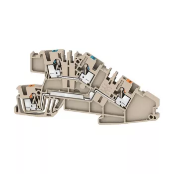 Weidmüller AITB 2.5 BB N-L morsetto passante, blu, connessione a vite, 500V, 24A, 2,5 mm², guida DIN