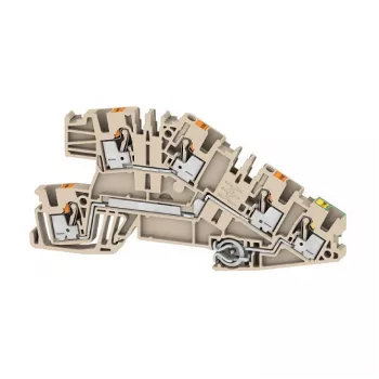 Weidmüller AITB 2.5 BB L-L-PE morsetto per guida DIN da installazione, PUSH IN, 3 potenziali, 2,5 mm², nero