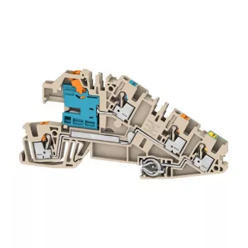 Weidmüller AITB 2.5 BB NDT-L-PE morsetto da installazione, a 3 livelli, connessione a vite, 2,5 mm², beige, 2668950000
