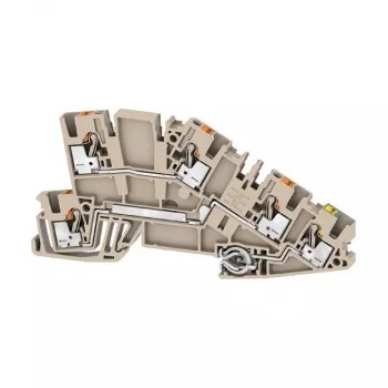 Weidmüller AITB 2.5 L-L-PE morsetto di installazione per guida DIN, 2,5 mm², PUSH IN, beige, guida DIN