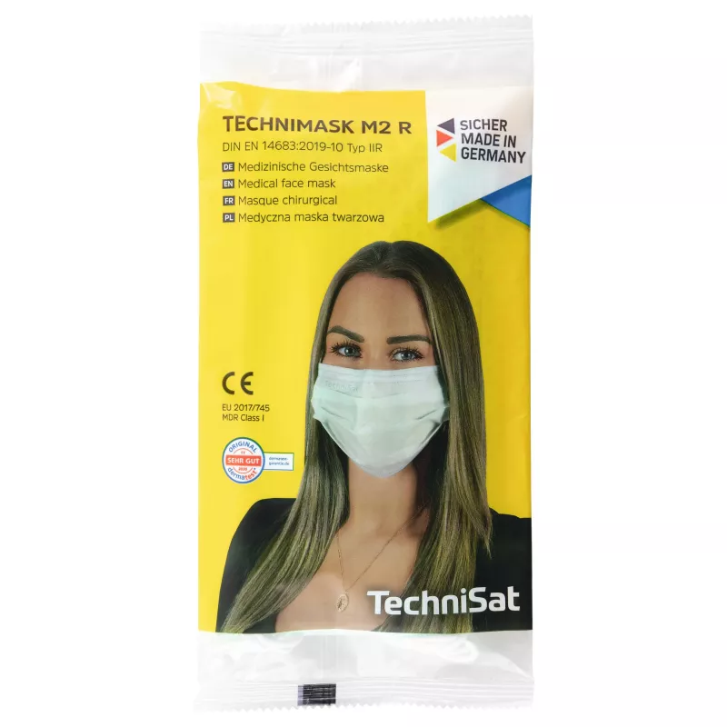 TECHNIMASK M2 R Mascherina facciale medicale Tipo IIR, confezione da 50, blu
