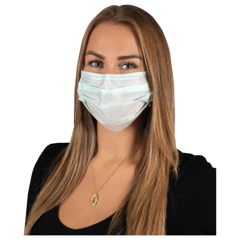 TECHNIMASK M2 R Mascherina facciale medicale Tipo IIR, confezione da 50, blu