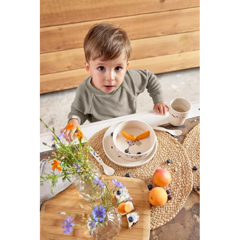 Lassig Little Mateys Set da tavola 5 pezzi Royal Blue - piatto, scodella, bicchiere, cucchiaio, forchetta