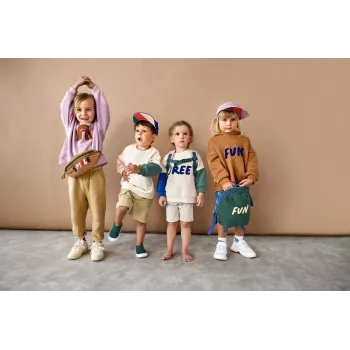 Lassig Organic Cotton Felpa con cappuccio Little Gang Free Milky 2-4 Years