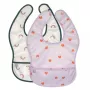 Lassig set di bavaglini impermeabili 6m+ Happy Rascals Heart Lavender