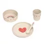 Lassig Happy Rascals Heart Lavender Set stoviglie per bambini 5 pezzi