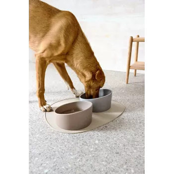 PALOPA Ciotola per cani in porcellana Cali Taupe