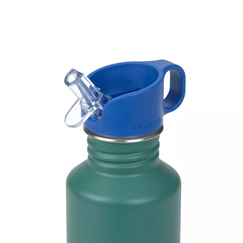 Borraccia in acciaio inox con beccuccio e manico Lassig 500 ml Little Gang Rainbow Green