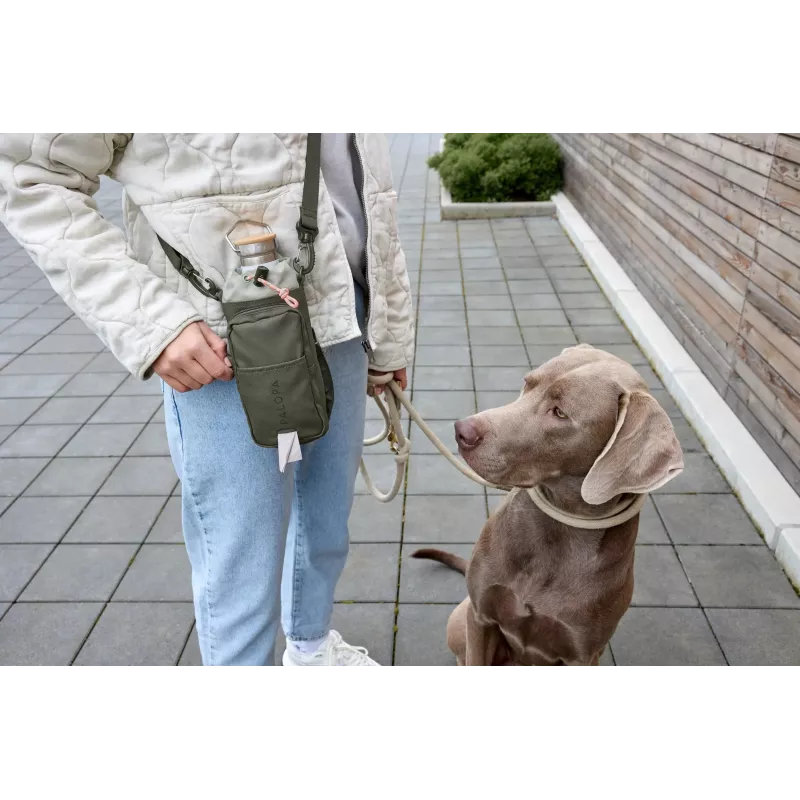 PALOPA 2 in 1 marsupio per snack per cani e portabottiglia Boudi Dark Olive