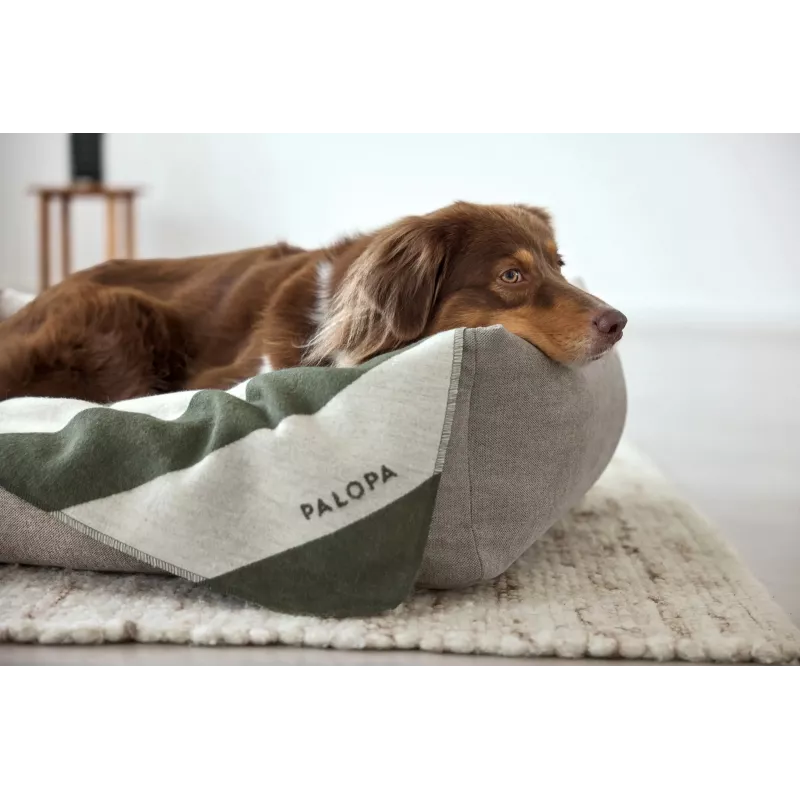 PALOPA Ida M coperta per cani a righe verde scuro