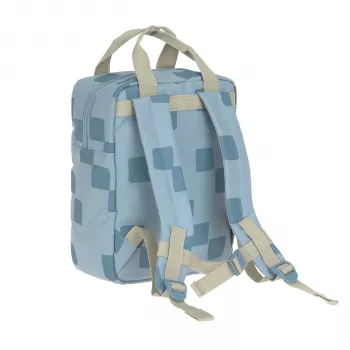 Mini zaino quadrato Lassig Pattern Party Blue