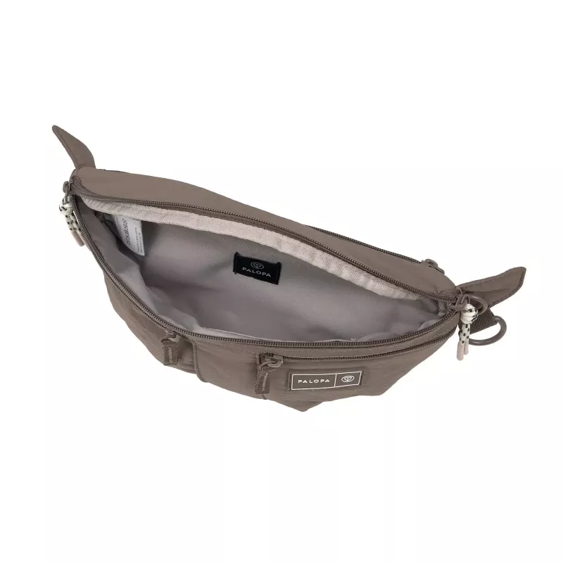 PALOPA Emma borsa con premietti per cani marsupio Crinkled Nylon Chocolate