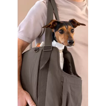 PALOPA Weda Crinkled Chocolate Borsa trasportino per cani fino a 10 kg