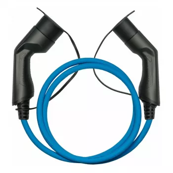 KABELMEISTER Cavo di ricarica EV Mode 3, connettore Type 2 su connettore femmina, trifase, 16A, 11kW, blu, 7,5m