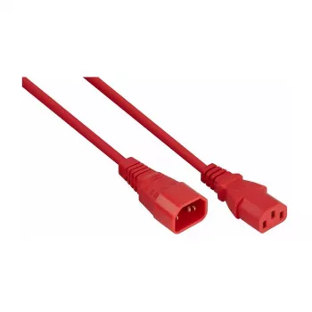 Kabelmeister cavo di prolunga per apparecchi freddi C14 su C13, rosso, 0,5 m, 3x0,75 mm²
