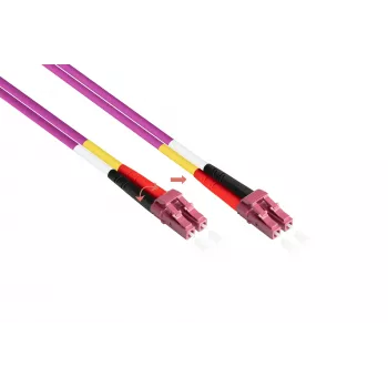 Cavo patch in fibra ottica Kabelmeister OM4 Duplex LC/LC multimodale 3m