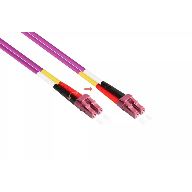 Cavo patch in fibra ottica Kabelmeister OM4 Duplex LC/LC multimodale 3m
