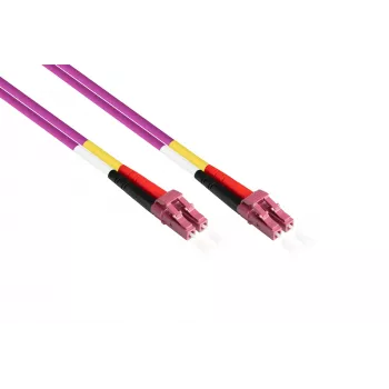 Cavo patch in fibra ottica Kabelmeister LWL Duplex OM4 multimodale 50/125 LC/LC LSZH polarità intercambiabile - cavo di rete in fibra ottica