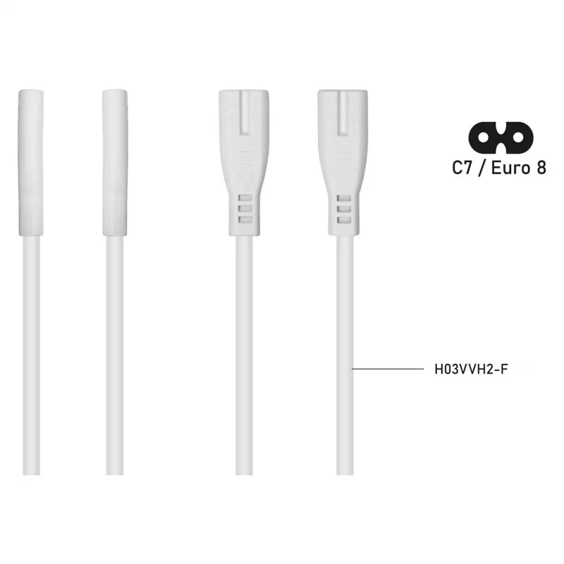 Kabelmeister prolunga Euro spina C8 – presa C7, bianco, 5 m