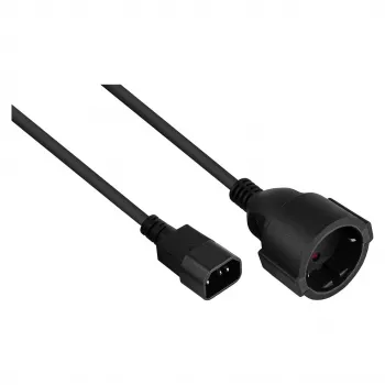 Cavo di alimentazione Kabelmeister C14 a presa Schuko nero 0,5m