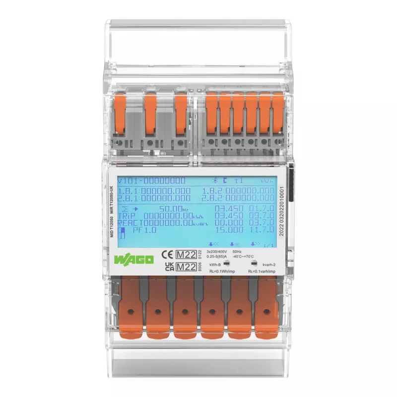 Contatore di energia trifase digitale WAGO 879-3000 4PU 65 A conforme MID 1 pezzo