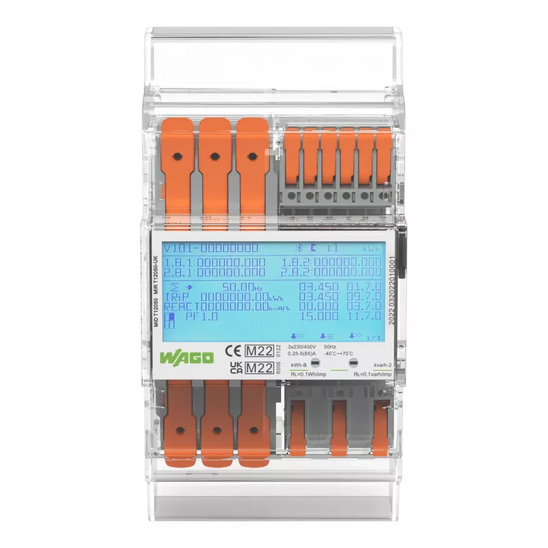 Contatore di energia trifase digitale WAGO 879-3020 4PS 65 A conforme MID