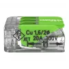 Connettore compatto WAGO 221-423 a 3 conduttori, 4 mm², trasparente