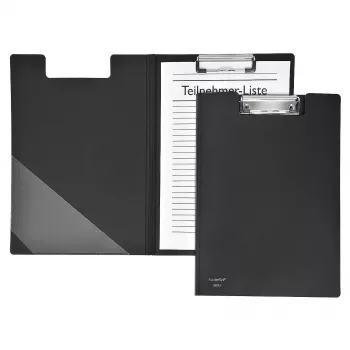 FolderSys Cartella portablocco A4 nera in PVC