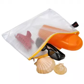 FolderSys Bustina con zip A5, PVC, trasparente (40404-60)