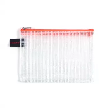 FolderSys Bustina con zip A6 trasparente in PVC 0,2 mm