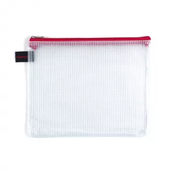 FolderSys Bustina con zip B6 trasparente in PVC portadocumenti