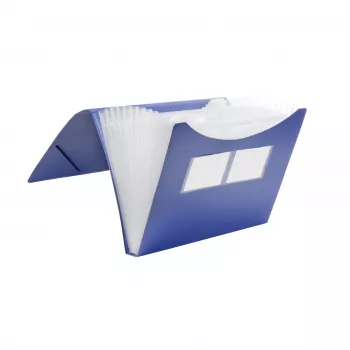 FolderSys Cartella a soffietto 12 scomparti blu