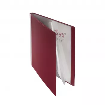 FolderSys Cartella con tasche bordeaux con 10 bustine A4