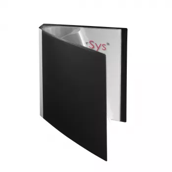 FolderSys Cartella con tasche A4 nera con 40 bustine