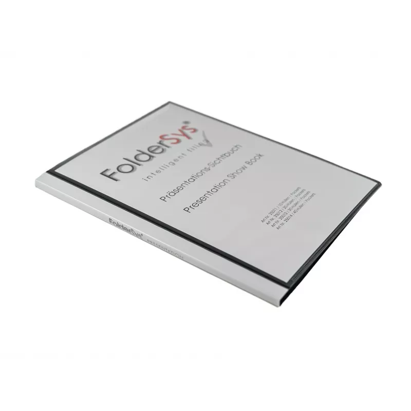 FolderSys Cartella con tasche A4 nera 20 tasche