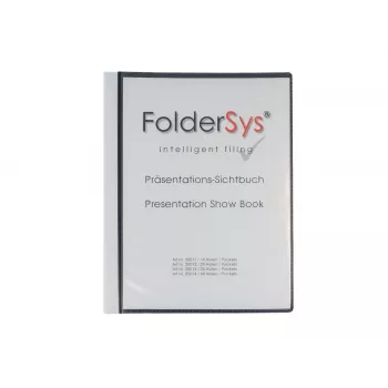 FolderSys Cartella con tasche A4 nera con 30 tasche