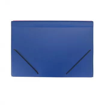 FolderSys Cartella a soffietto 5 scomparti blu