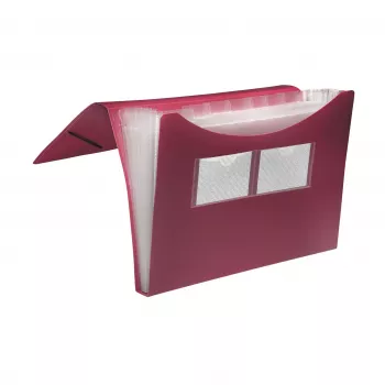FolderSys Cartella a soffietto 7 scomparti rossa