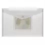 FolderSys A4 tasca trasparente orizzontale con tasca per CD/Jewel Case, trasparente, confezione da 10