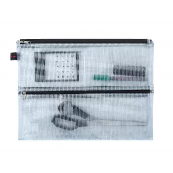 FolderSys A4 pochette con zip busta portadocumenti trasparente