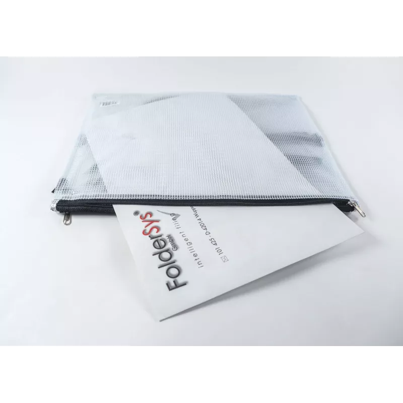 FolderSys A4 busta con cerniera per documenti trasparente
