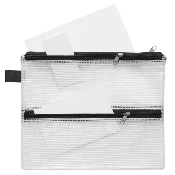 FolderSys A5 busta con zip trasparente confezione da 10