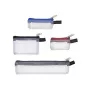FolderSys set di 4 buste con cerniera 1x 170x40 mm grigio 3x 80x55 mm nero/grigio